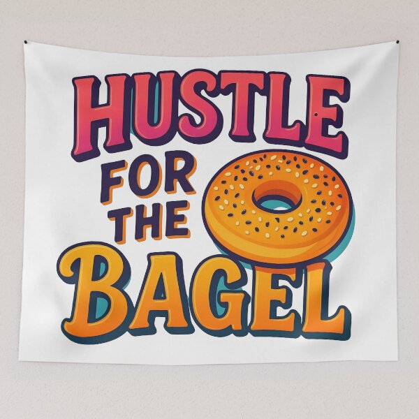 Item preview, nyc bagel, breakfast for champions, bakery, salmon, bagels designed and sold by TrueArtVibes.