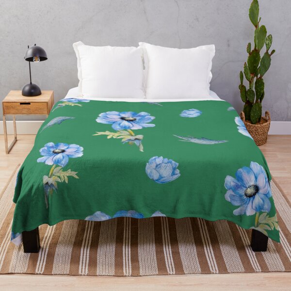 Item preview, Blue flower Watercolor Seamless Pattern designed and sold by thanratdesign.