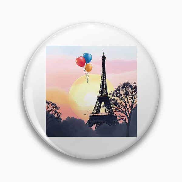 Item preview, Watercolor Eiffel Tower with Balloons designed and sold by sharon1210.