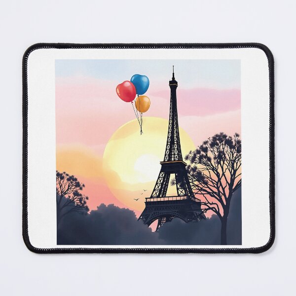 Item preview, Watercolor Eiffel Tower with Balloons designed and sold by sharon1210.