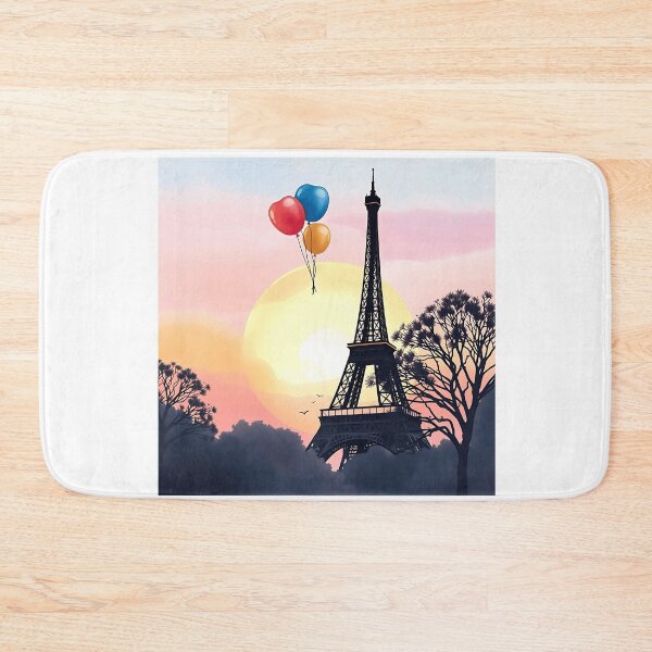 Item preview, Watercolor Eiffel Tower with Balloons designed and sold by sharon1210.