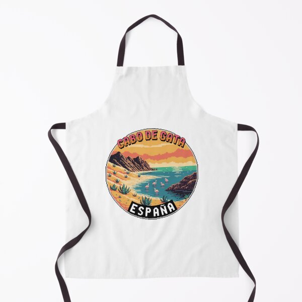 Item preview, Cabo de Gata España - Retro Pixel Art Travel Badge with Cliffs, Flamingos & Desert Plants - Vintage Coastal Souvenir Decal designed and sold by CircinusStore.