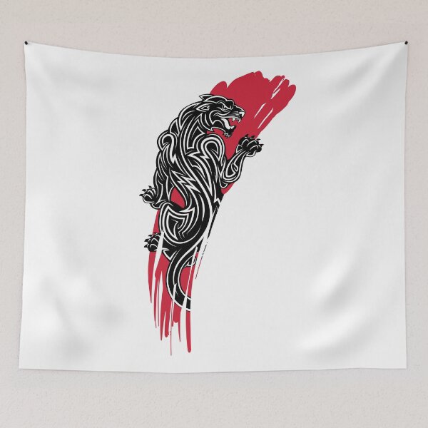 Item preview, Tribal Panther with Red Brush Stroke designed and sold by sherifshaaban.