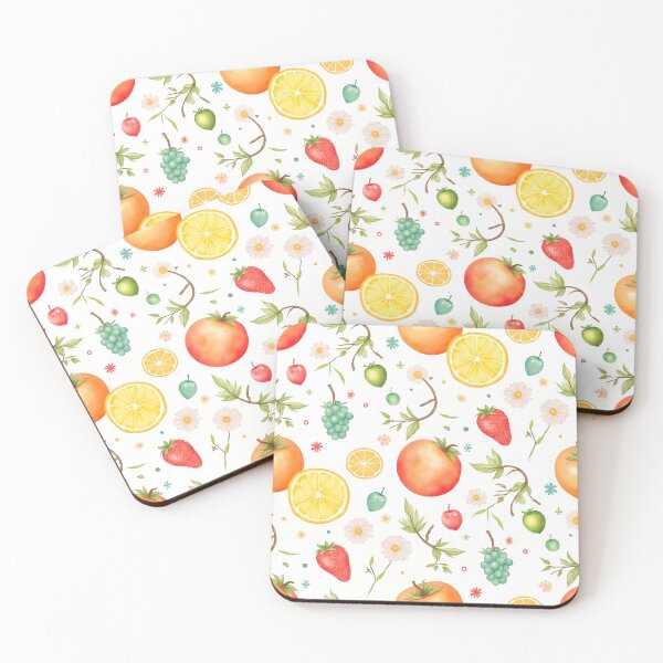 Item preview, Citrus, Strawberry, Grapes, and Floral Illustration designed and sold by K@Whimsical cottagecore.
