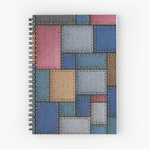Item preview, Denim Patchwork Grid designed and sold by Kaleidoscope Print.