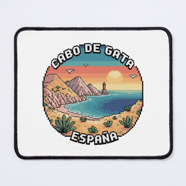 Item preview, Cabo de Gata Spain - Retro Pixel Art Travel Badge with Lighthouse, Cliffs & Cactus - Vintage Mediterranean Souvenir Decal designed and sold by CircinusStore.