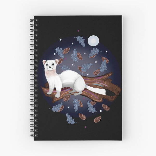 Item preview, White Stoat Blue Moon designed and sold by nocturne-design.