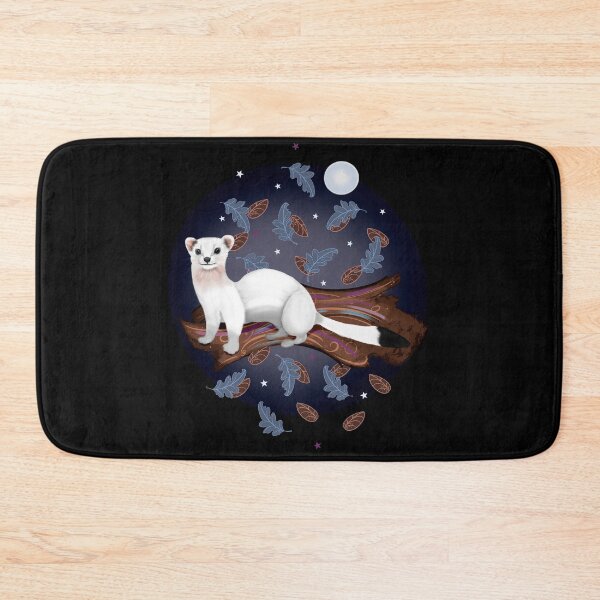 Item preview, White Stoat Blue Moon designed and sold by nocturne-design.