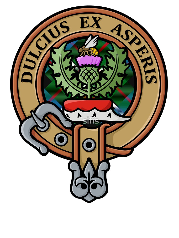 Clan Ferguson Crest over Tartan Kids T-Shirt