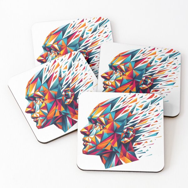 Item preview, geometry, abstract face, portrait, man, face designed and sold by TrueArtVibes.
