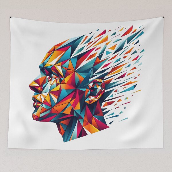 Item preview, geometry, abstract face, portrait, man, face designed and sold by TrueArtVibes.