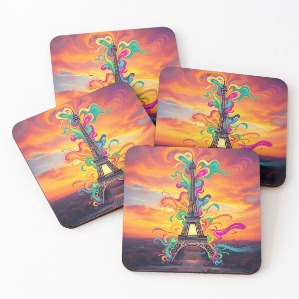 Item preview, Colorful Eiffel Tower Swirls designed and sold by sharon1210.
