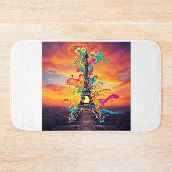 Item preview, Colorful Eiffel Tower Swirls designed and sold by sharon1210.