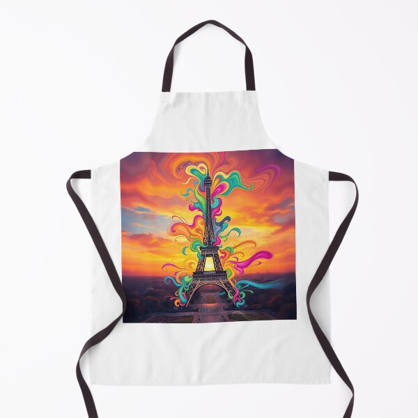 Item preview, Colorful Eiffel Tower Swirls designed and sold by sharon1210.