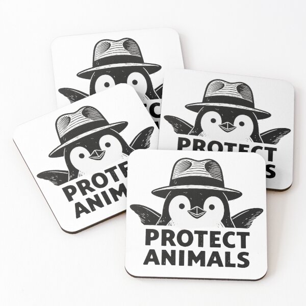 Item preview, Penguin Animal Protection Poster designed and sold by LuckCraftStudio.