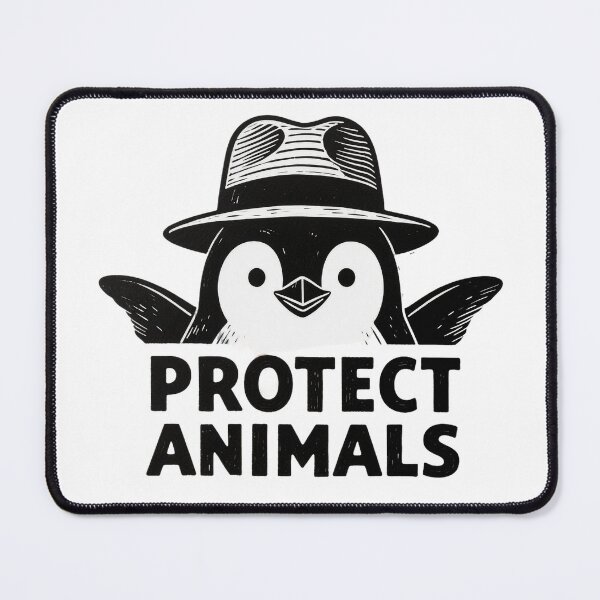 Item preview, Penguin Animal Protection Poster designed and sold by LuckCraftStudio.