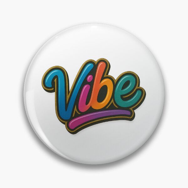 Item preview, Vibrant enamel pin with colorful text design, suitable for promotional use, AI Generated designed and sold by dvoevnore.