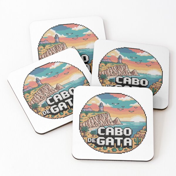 Item preview, Cabo de Gata España - Pixel Art Lighthouse & Cliffs Retro Badge - Spain Coastal Travel Souvenir Decal designed and sold by CircinusStore.