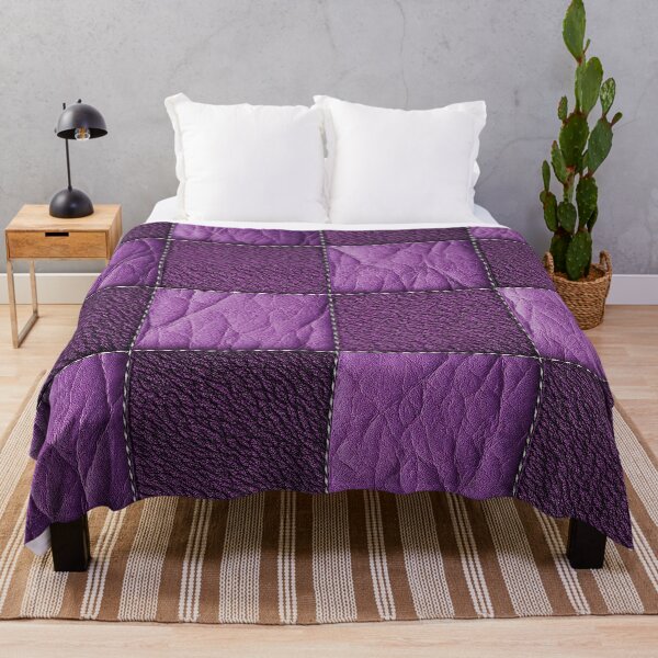 Item preview, Violet Leather Patchwork designed and sold by Kaleidoscope Print.