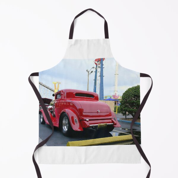 Item preview, Classic Red Car at Amusement Park designed and sold by MercerImages.