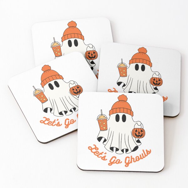 Item preview, Let's Go GHOULS! Cute Autumn Ghost with a PSL designed and sold by ObviAshley.