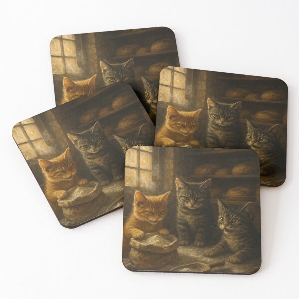 Item preview, Kittens in the Bakery designed and sold by Enchanting Art Vista.