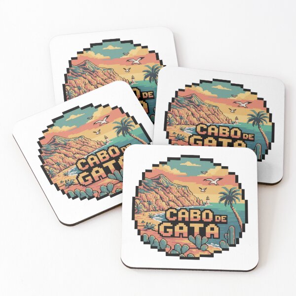 Item preview, Cabo de Gata - Pixel Art Retro Sunset Cliffs & Lighthouse - Spain Coastal Travel Souvenir Badge designed and sold by CircinusStore.