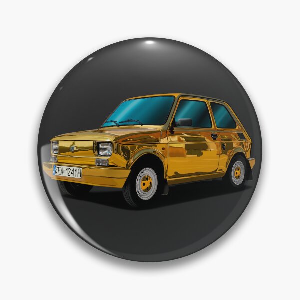 Item preview, Realistic Drawing of a Golden 126p Car designed and sold by SylwiaCarArt.