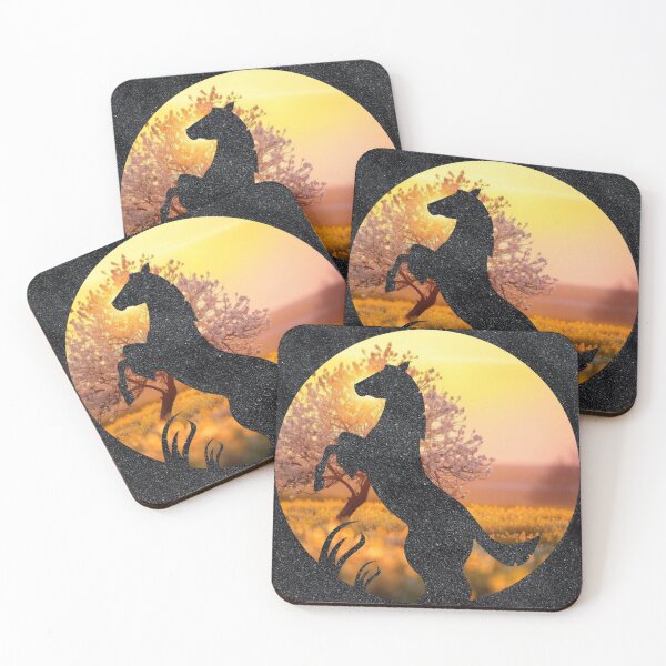 Item preview, Horse Silhouette in a meadow designed and sold by Chubbyunicorncreations.