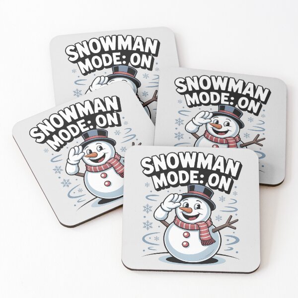 Item preview, Snowman Mode ON – Funny Winter Quote designed and sold by Jollys-ArtShop.