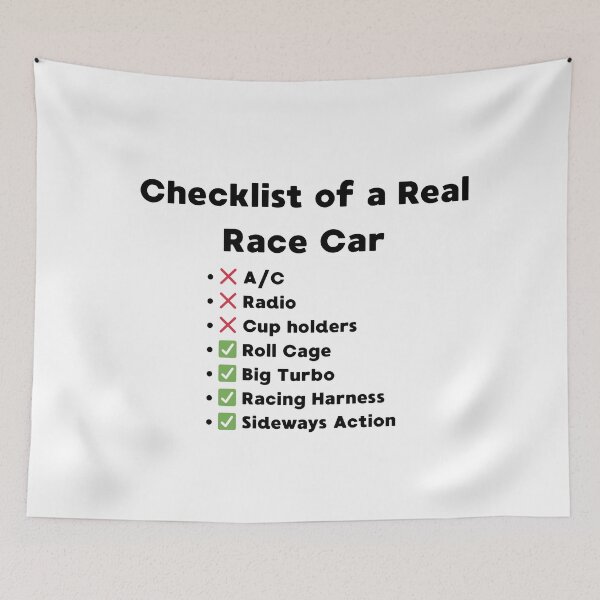 Item preview, Checklist of the Real Race Car designed and sold by InfinitiTees.
