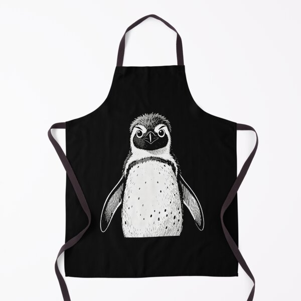 Item preview, Black and White Penguin Illustration designed and sold by LuckCraftStudio.