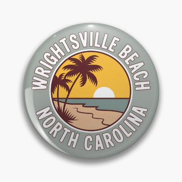 Item preview, Wrightsville Beach North Carolina Sticker – Retro Sunset Palm Design designed and sold by VividOrganica.