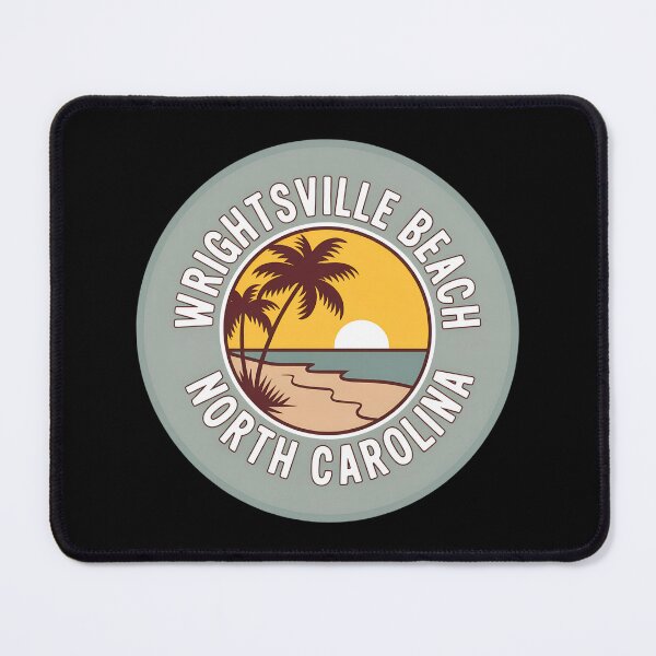 Item preview, Wrightsville Beach North Carolina Sticker – Retro Sunset Palm Design designed and sold by VividOrganica.