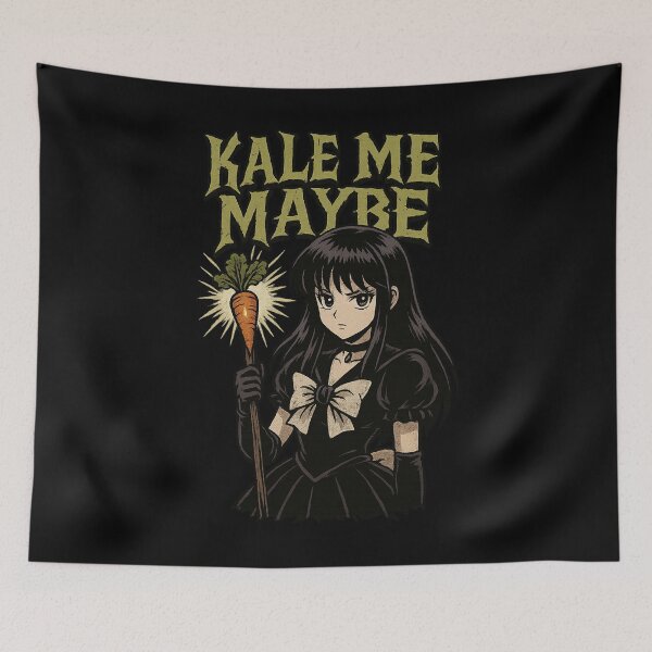 Item preview, Kale Me Maybe - Gift for Vegan Anime Girl Dark Humor Art designed and sold by Jarminis.