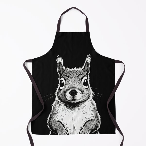 Item preview, Black and White Squirrel Illustration designed and sold by LuckCraftStudio.