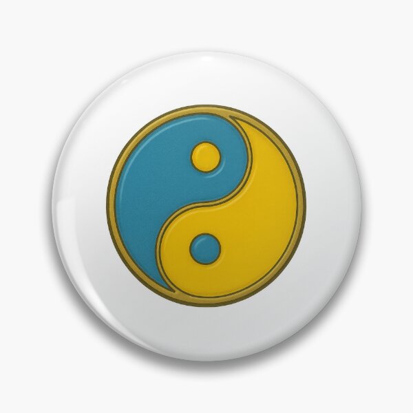 Item preview, Yin yang pinlay enamel pin isolated on transparent background, symbolism concept, AI generated designed and sold by dvoevnore.