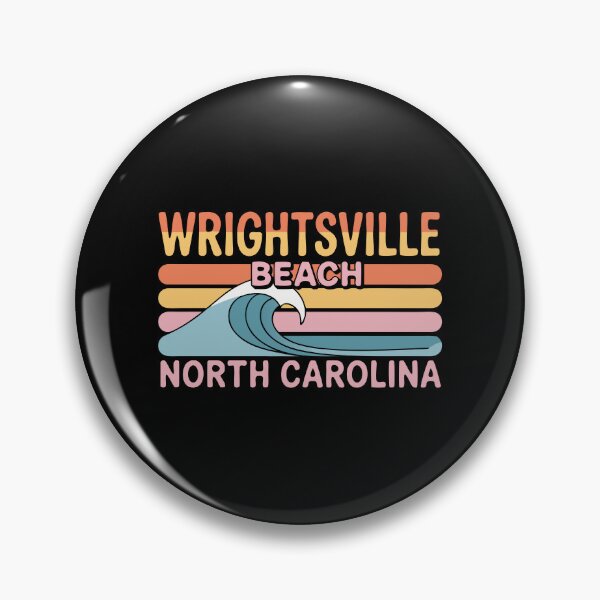 Item preview, Wrightsville Beach North Carolina Sticker – Retro Wave Pastel Vintage Design designed and sold by VividOrganica.