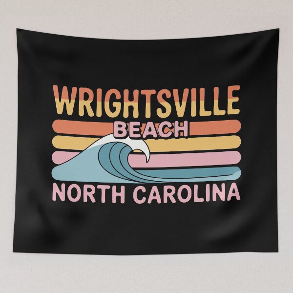 Item preview, Wrightsville Beach North Carolina Sticker – Retro Wave Pastel Vintage Design designed and sold by VividOrganica.