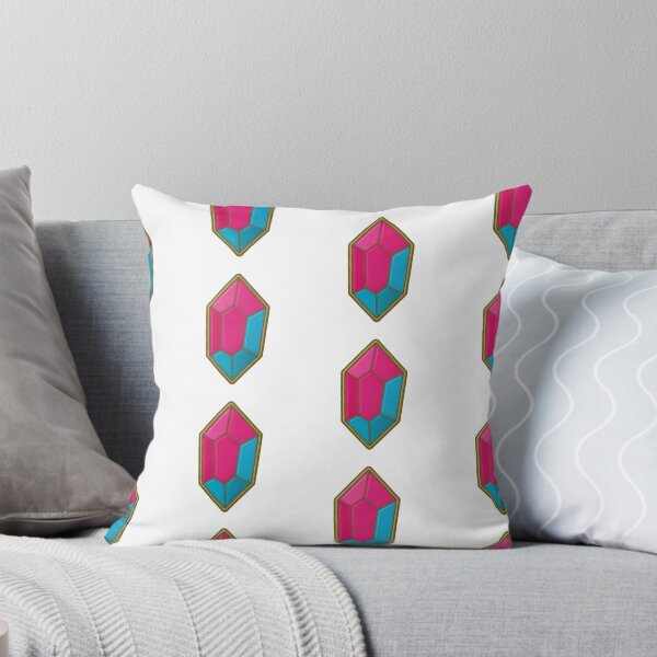 Item preview, Geometric crystal pin design in vibrant pink and blue colors, isolated, AI Generated designed and sold by dvoevnore.