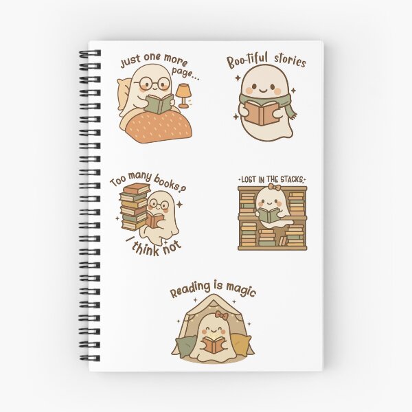 Item preview, Cozy Ghost Reading Stickers – Bookish Ghost, Fun Halloween Vibe| Cute Aesthetic Ghost with Book, Spooky & Cozy| Book Lover ghost sticker sheet| Cute Reading Ghost designed and sold by mbarts85.