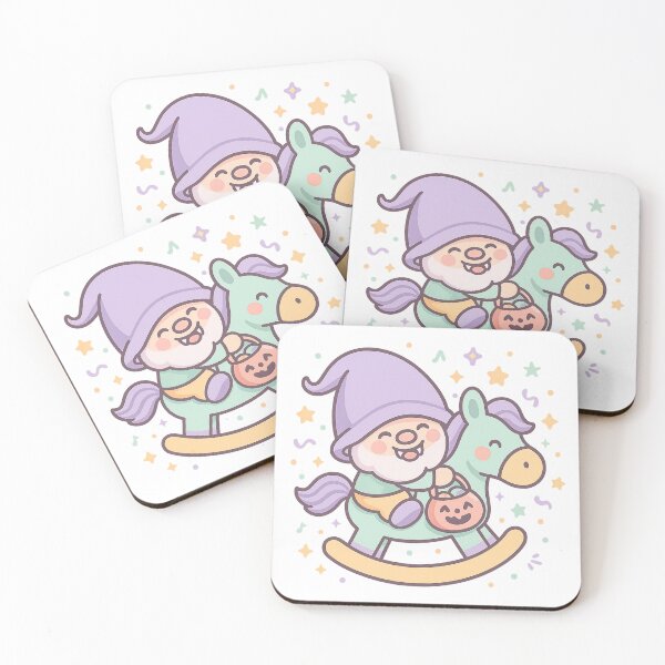 Item preview, Baby Pastel Gnome on Rocking Horse – Cute Holiday Gnome T-Shirt designed and sold by PrintCreations9.