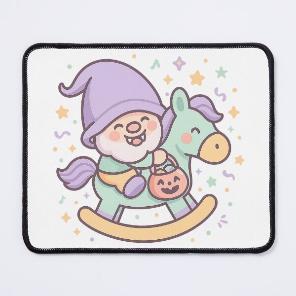 Item preview, Baby Pastel Gnome on Rocking Horse – Cute Holiday Gnome T-Shirt designed and sold by PrintCreations9.