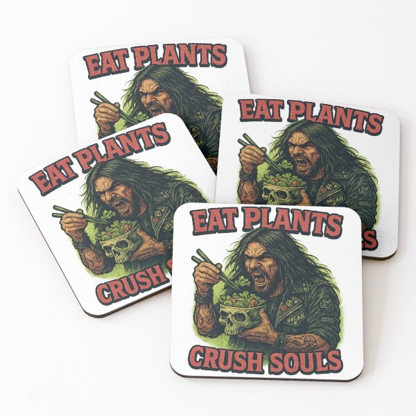 Item preview, Eat Plants Crush Souls - Gift for Vegan Heavy Metal Biker Art designed and sold by Jarminis.