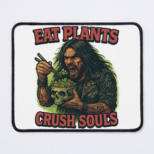 Item preview, Eat Plants Crush Souls - Gift for Vegan Heavy Metal Biker Art designed and sold by Jarminis.