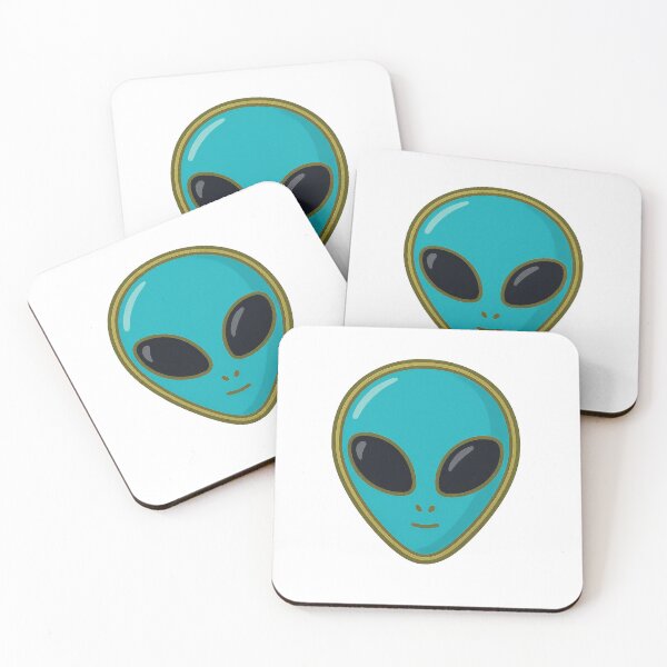 Item preview, Alien face enamel pin isolated on white background, for sci-fi or cosplay themes, AI generated designed and sold by dvoevnore.