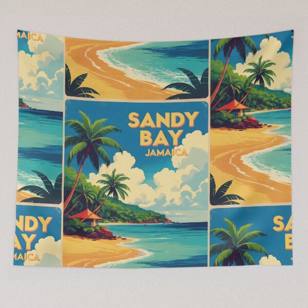 Item preview, Sandy Bay Jamaica Vintage Travel Tourism designed and sold by TravelersGems.