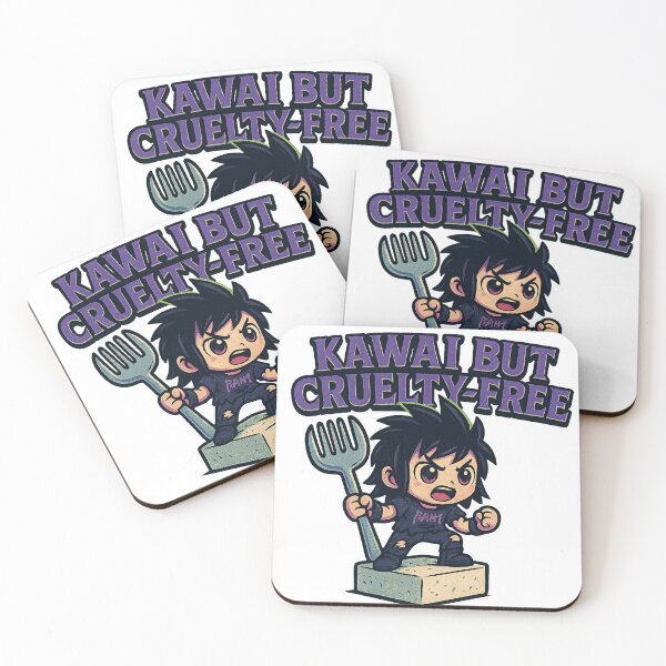 Item preview, Kawaii But Cruelty Free - Gift for Vegan Anime Fans Chibi Activist Art designed and sold by Jarminis.