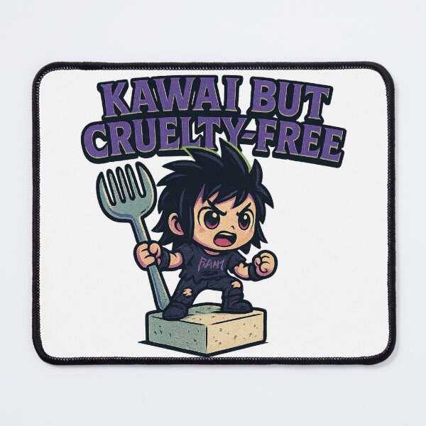 Item preview, Kawaii But Cruelty Free - Gift for Vegan Anime Fans Chibi Activist Art designed and sold by Jarminis.