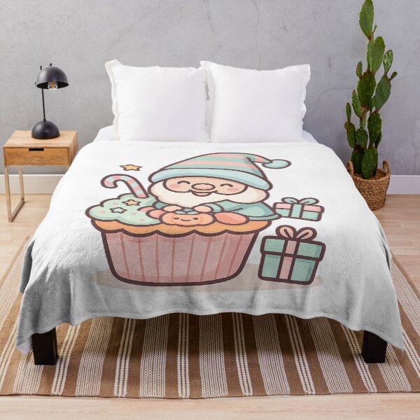 Item preview, Christmas Gnome on Giant Cupcake – Cute Holiday Gnome Tee designed and sold by PrintCreations9.
